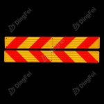 Reflective Aluminum Sign For Vehicle - 1600x100MM Reflective Rear Marker Plate